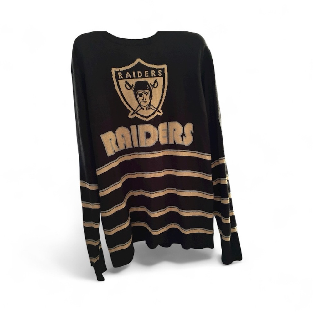 NFL Raiders Black and Gold Men's Sweater - Picture 2 of 3